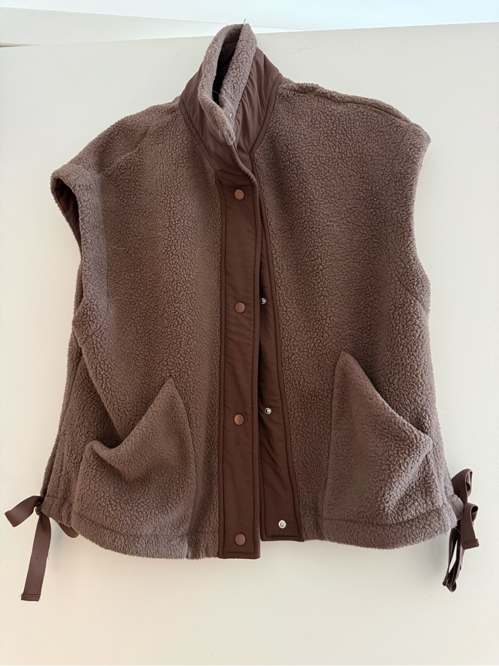 Cozy Brown Sherpa Vest - Women Jackets & Coats